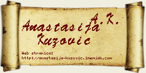Anastasija Kuzović vizit kartica
